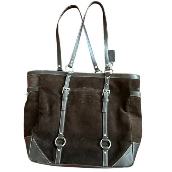 Vintage‎ Coach Brown Suede Bridle Bit Purse - Picture 1 of 13